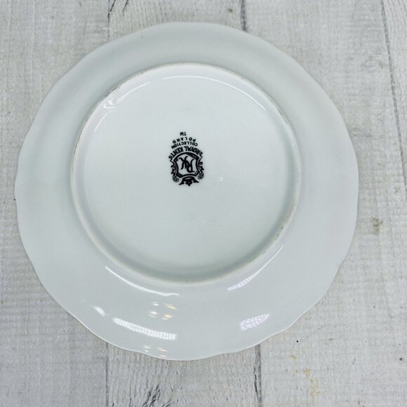 Royal Kent POLAND RKT3 Bavarian Rose Gold Trim Scallop China Salad Plates Set 4 - Picture 6 of 15